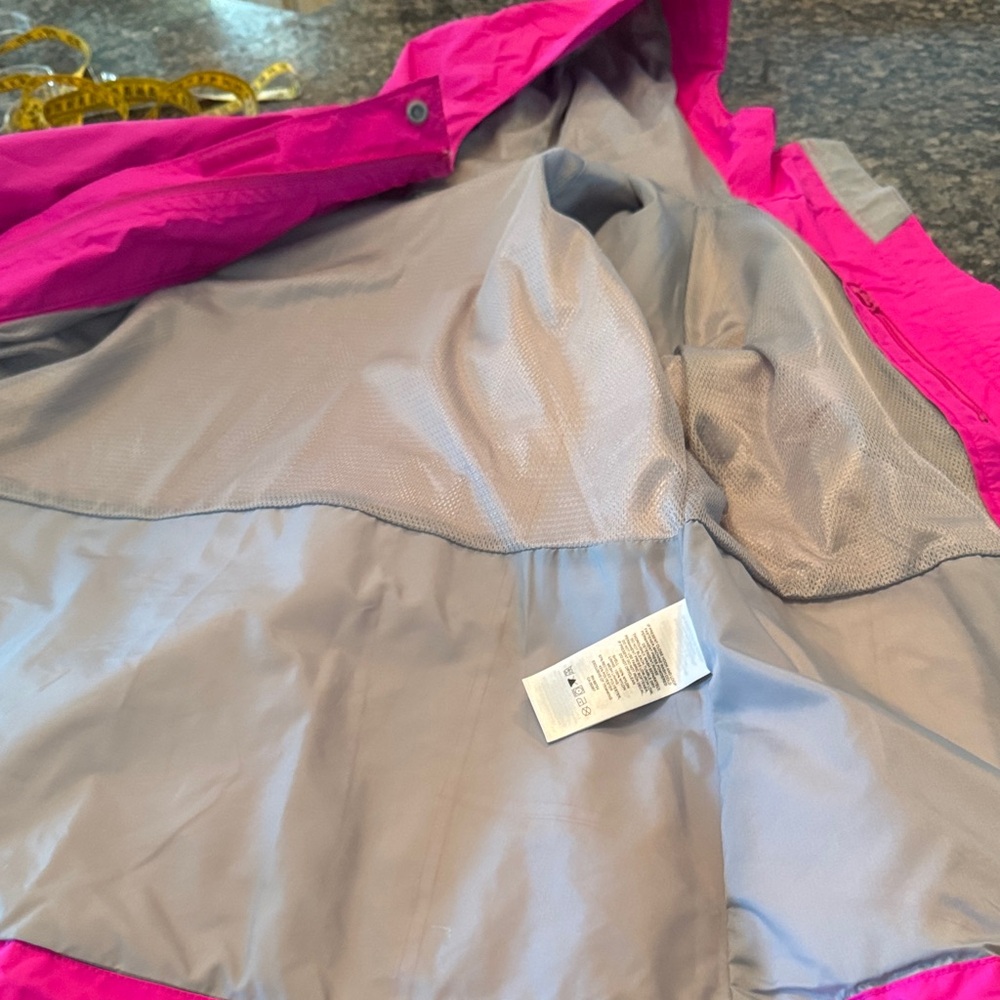 Columbia Women's Omni tech Bright Pink wind or rain Jacket EUC L - Picture 8 of 15